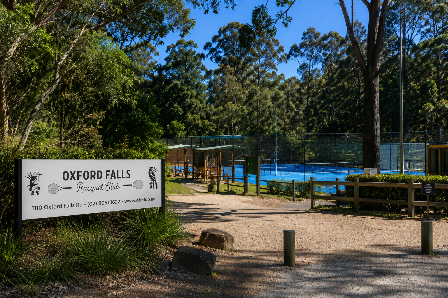 Oxford Falls Racquet Club bushland setting, Northern Beaches Sydney