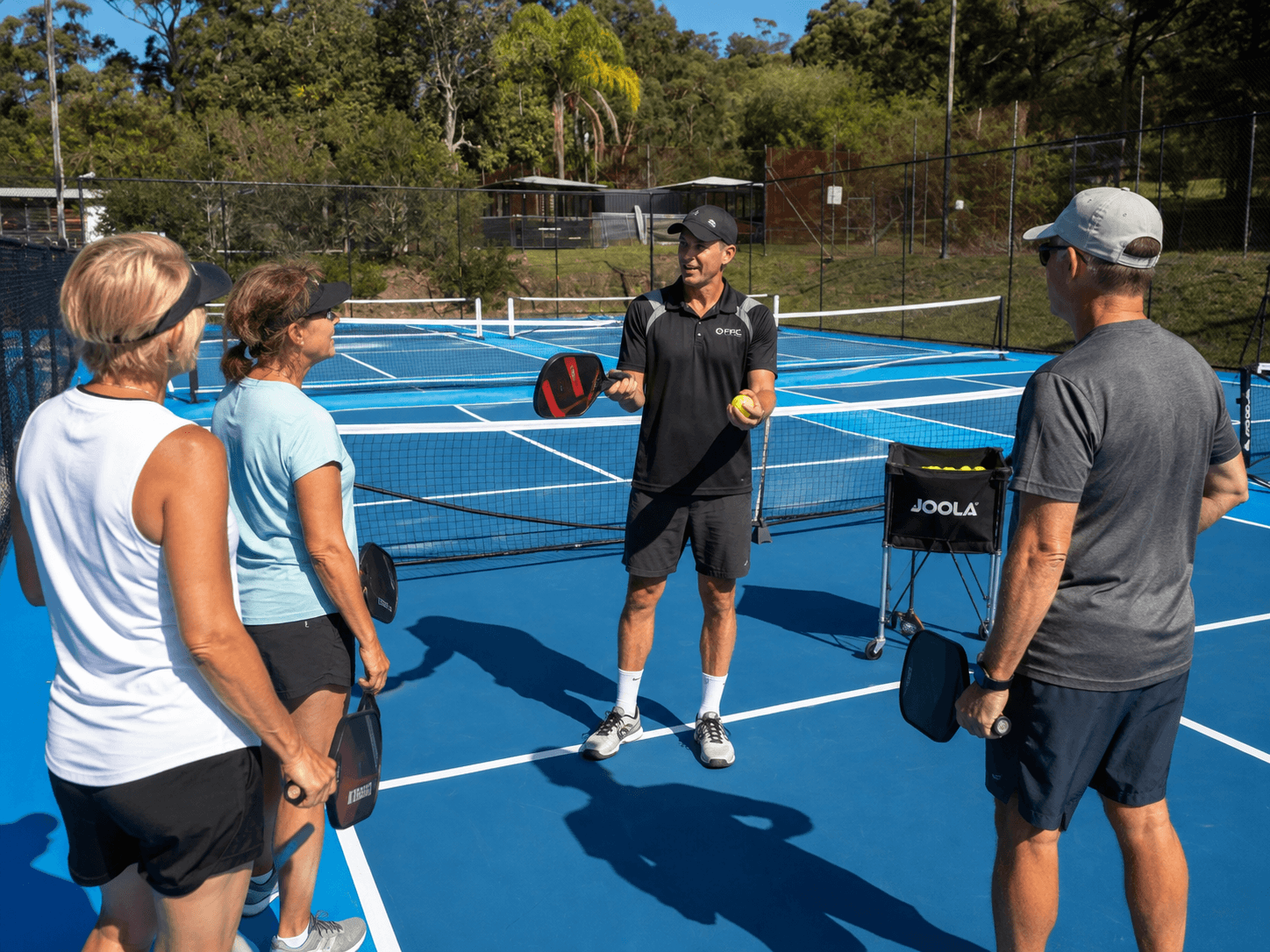 Beginner pickleball lesson at Oxford Falls Racquet Club, Northern Beaches Sydney
