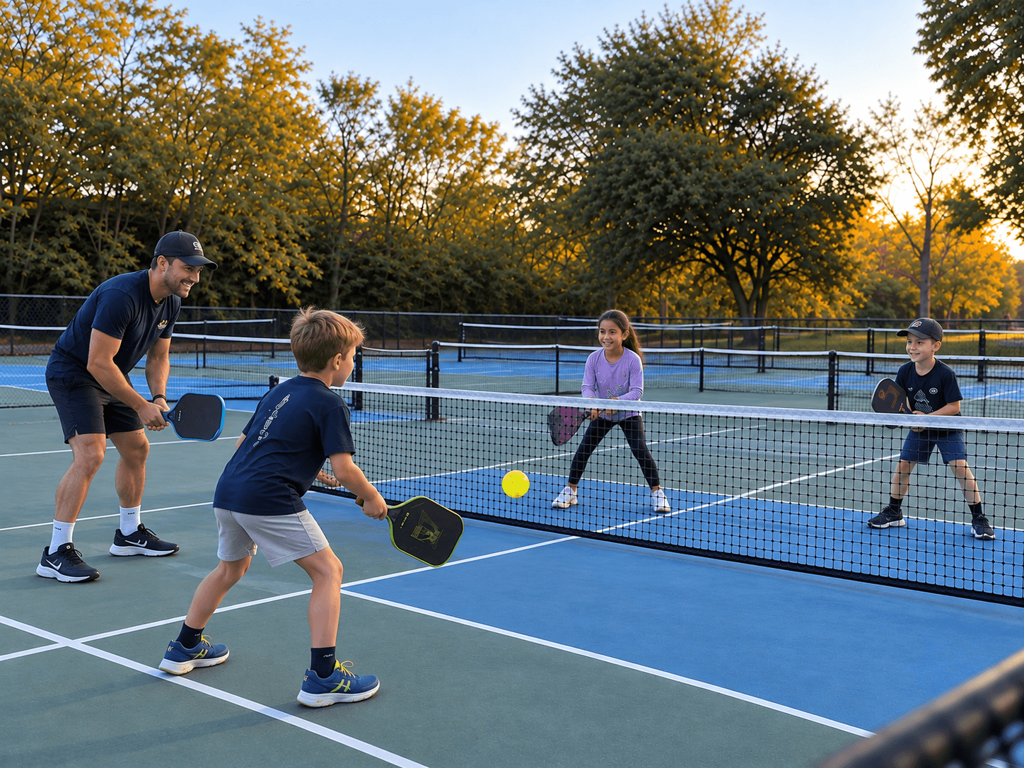 Kids pickleball session at OFRC holiday camp, Frenchs Forest Northern Beaches